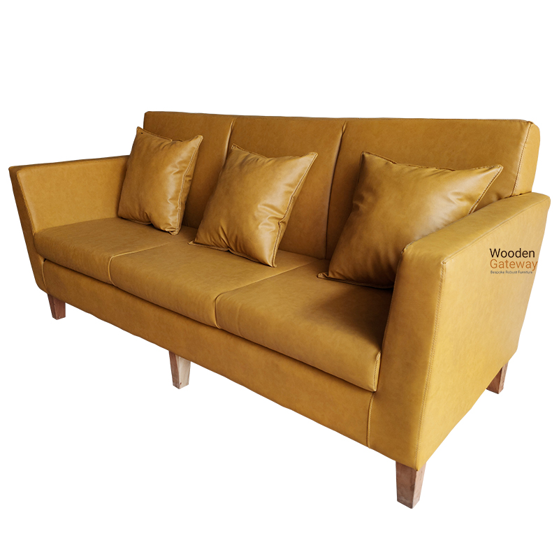 Three Seater Leatherette Sofa