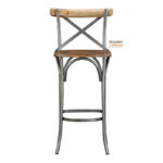 Cross Back Bar Chair